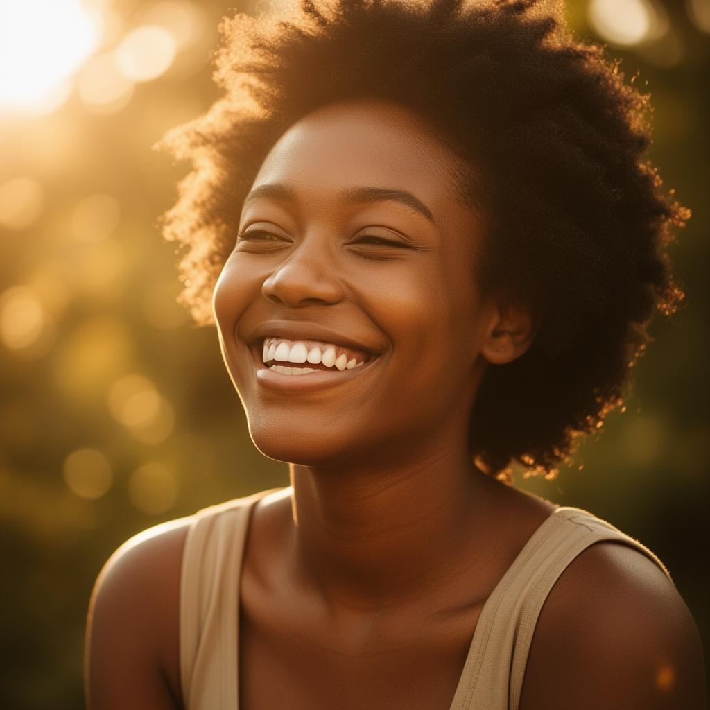 Happy woman smiling after therapy session