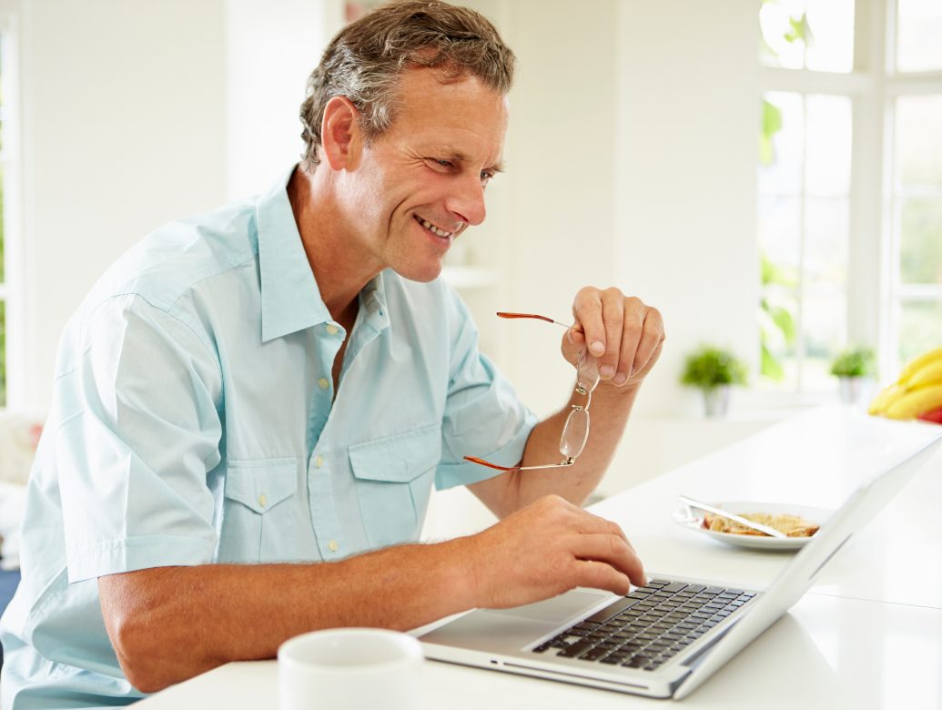 A person feeling supported during an at-home video therapy session